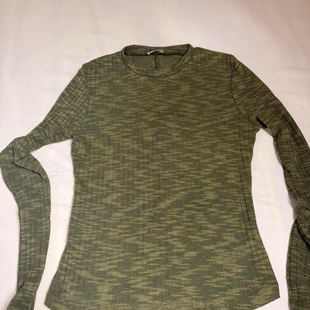 Free people green long sleeve